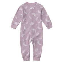 Load image into Gallery viewer, 100% Organic Cotton Zip Footless Pajamas - Purple Feather