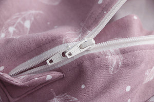 100% Organic Cotton 0.5tog Sleep Sack - Feather Mauve