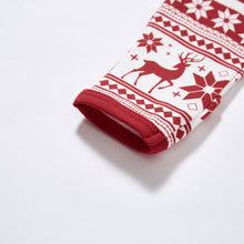 Load image into Gallery viewer, 100% Organic Cotton Zip Footed Pajamas - Red Reindeer