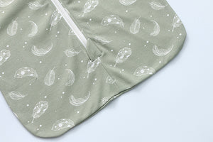 100% Organic Cotton 0.5tog Sleep Sack - Sage Feather