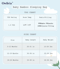 Load image into Gallery viewer, Owlivia Bamboo Rayon Baby Sleep Sack Unisex Sleeping Bag 1.0 TOG -Feather Mauve