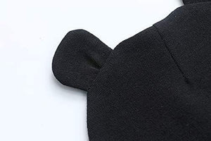 Organic Cotton + Stretch Bear Hats - 3 Pack - Black/Blue Melange/Stripes