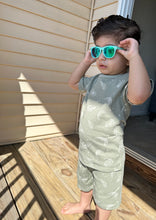 Load image into Gallery viewer, 100% Organic Cotton Toddler Summer 2 Piece short sleeve Pajama Set - Green Feather