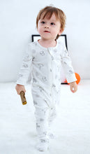 Load image into Gallery viewer, 100% Cotton Zip Footed Pajamas - 2 Pack - Mushroom &amp; Golden Star