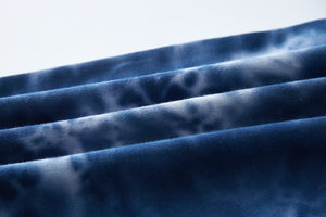 100% Organic Cotton Zip Footed Pajamas - Tie Dye Dark Navy