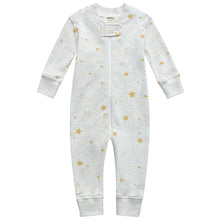 Load image into Gallery viewer, 100% Organic Cotton Zip Footless Pajamas - Golden Star