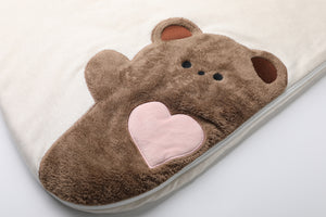 Organic Cotton Sleeping Bag 2.5 TOG Baby Sleep Sack - Brown Bear