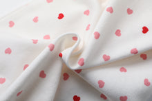 Load image into Gallery viewer, 100% Organic Cotton Zip Footless Short Sleeve Pajamas - Ruffle Pink Heart