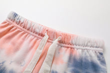 Load image into Gallery viewer, 100% Organic Cotton Toddler Summer 2 Piece short sleeve Pajama Set - Pink Tie Dye