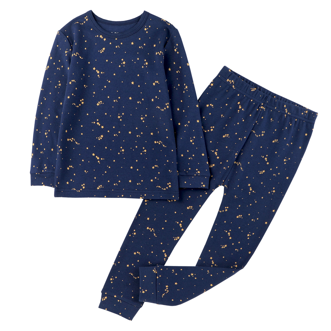 100% Organic Cotton Toddler 2 Piece Pajama Set - Starry Sky