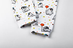 100% Organic Cotton Toddler 2 Piece Pajama Set - Happy Penguin