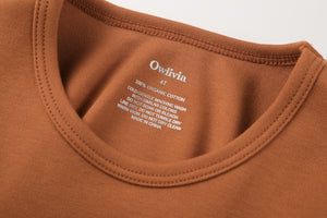 100% Organic Cotton Toddler 2 Piece Pajama Set - Orange