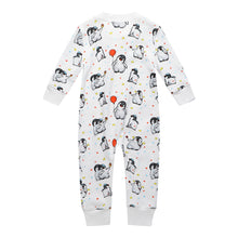 Load image into Gallery viewer, 100% Organic Cotton Zip Footless Pajamas - Happy Penguin