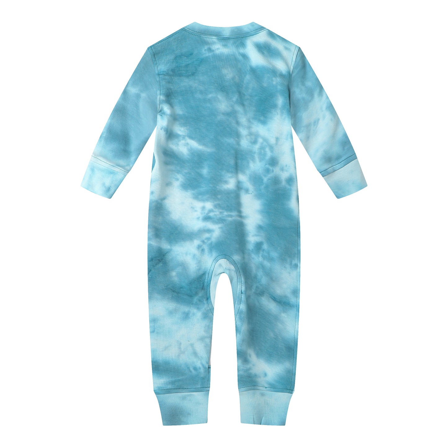 100% Organic Cotton Zip Footless Pajamas - Tie Dye Green