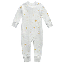 Load image into Gallery viewer, 100% Organic Cotton Zip Footless Pajamas - Golden Star