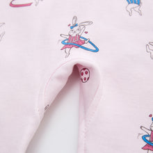 Load image into Gallery viewer, 100% Organic Cotton Zip Footless Pajamas - Ruffle Gym Rabbit