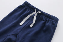Load image into Gallery viewer, 100% Cotton Joggers - 3 pack - Navy &amp; Grey Melange &amp; Grey Rabbit