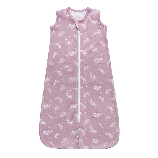 100% Organic Cotton 0.5tog Sleep Sack - Feather Mauve