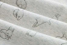 Load image into Gallery viewer, 100% Organic Cotton Toddler Summer 2 Piece short sleeve Pajama Set - Rabbit Gray