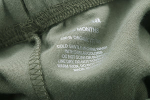 100% Cotton Footless Zip Pajamas - 2 pack - Dark Grey Melange & Olive Green