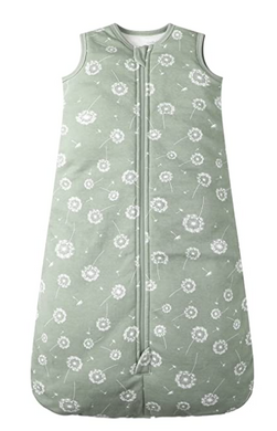 100% Organic Cotton 2.5tog Sleep Sack - Green Dandelion