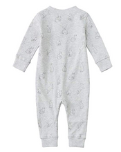 Load image into Gallery viewer, 100% Organic Cotton Zip Footless Pajamas - Gray Rabbit