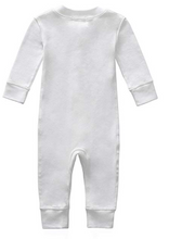 Load image into Gallery viewer, 100% Organic Cotton Zip Footless Pajamas - Off White