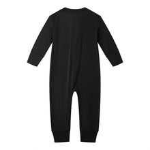 Load image into Gallery viewer, Bamboo Long Sleeve Zip Footless Baby Pajamas - Black