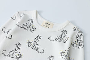 100% Organic Cotton Toddler 2 Piece Pajama Set - Cheetah