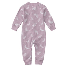 Load image into Gallery viewer, 100% Organic Cotton Zip Footless Pajamas - Purple Feather