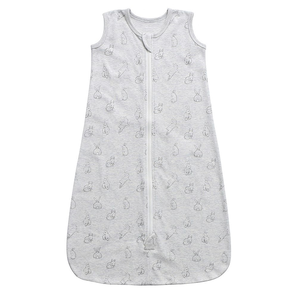 100% Organic Cotton 0.5tog Sleep Sack - Grey Rabbits