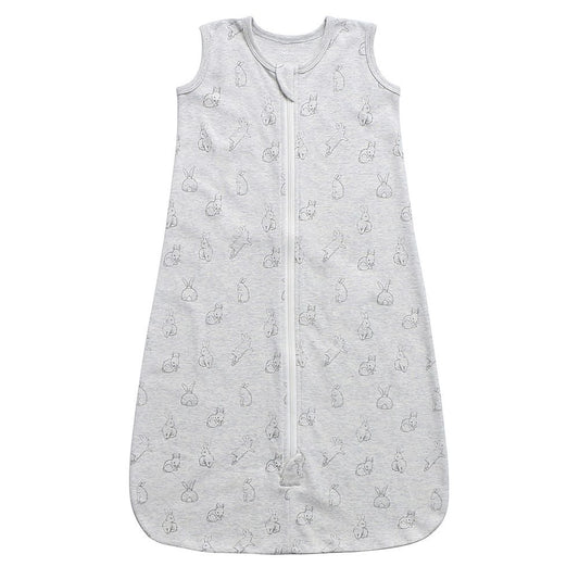 100% Organic Cotton 0.5tog Sleep Sack - Grey Rabbits