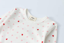 Load image into Gallery viewer, 100% Organic Cotton Toddler 2 Piece Pajama Set - Pink Hearts