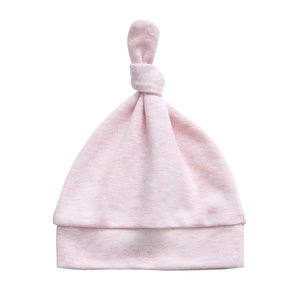 100% Organic Cotton Hats- 3 Pack - Pink Melange, Mauve Feather and Off-White