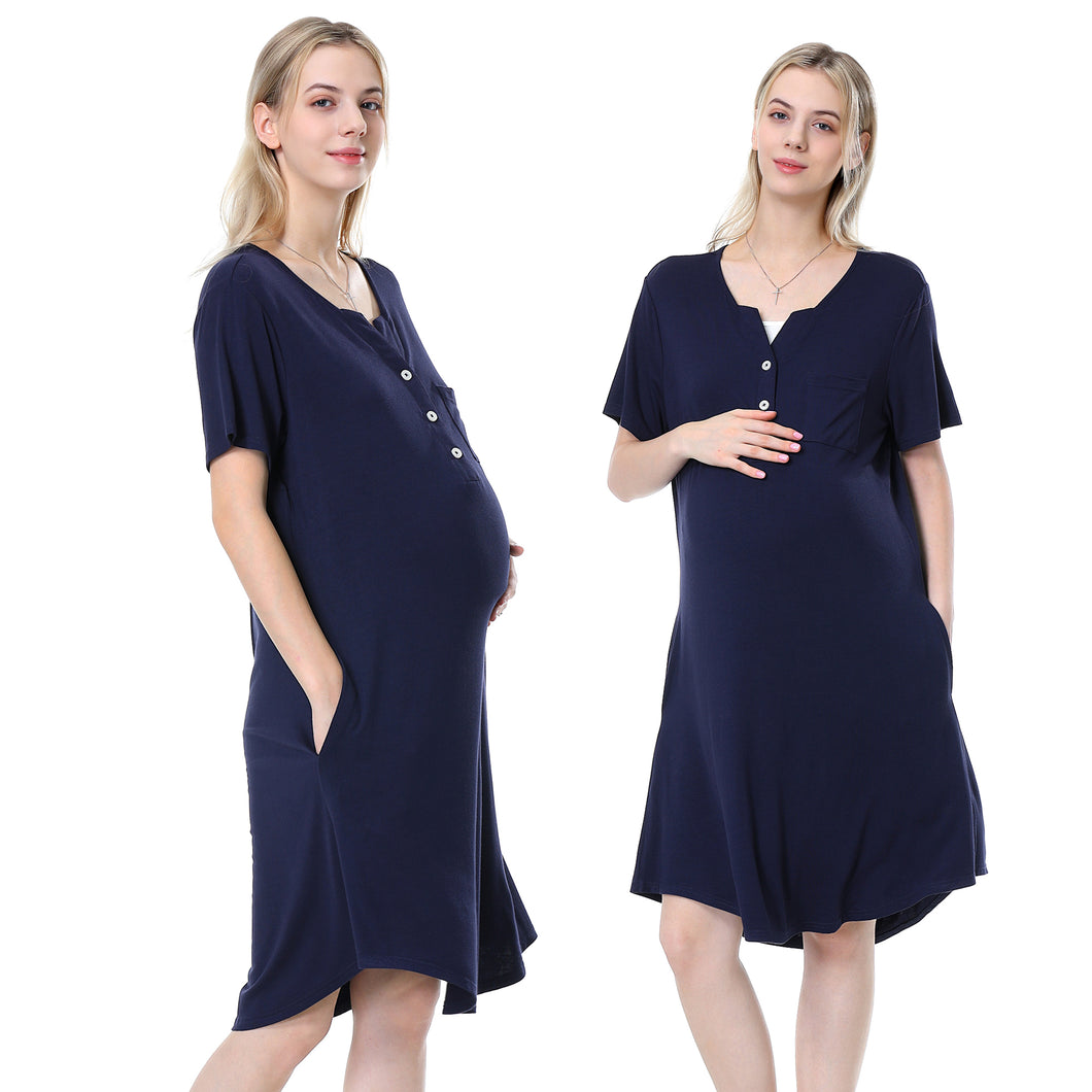 Women's Maternity Pajamas - Navy