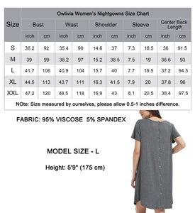 Women's Short-Sleeve Maternity Dress, Hospital Gown - Grey